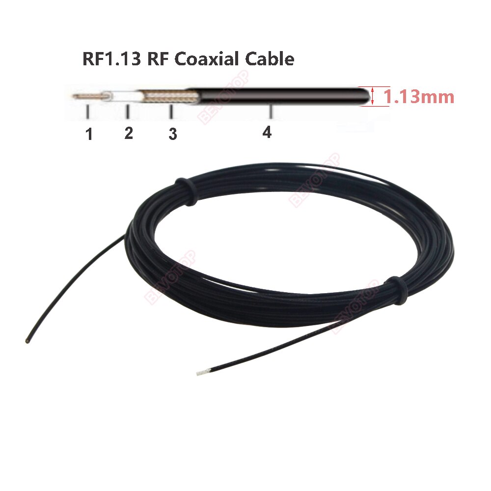 RF1.37 Cable OD=1.37mm RF Coaxial Pigtail for Coax RF Connector 50 Ohm Extension Cord: RF1.13 Cable / 50M