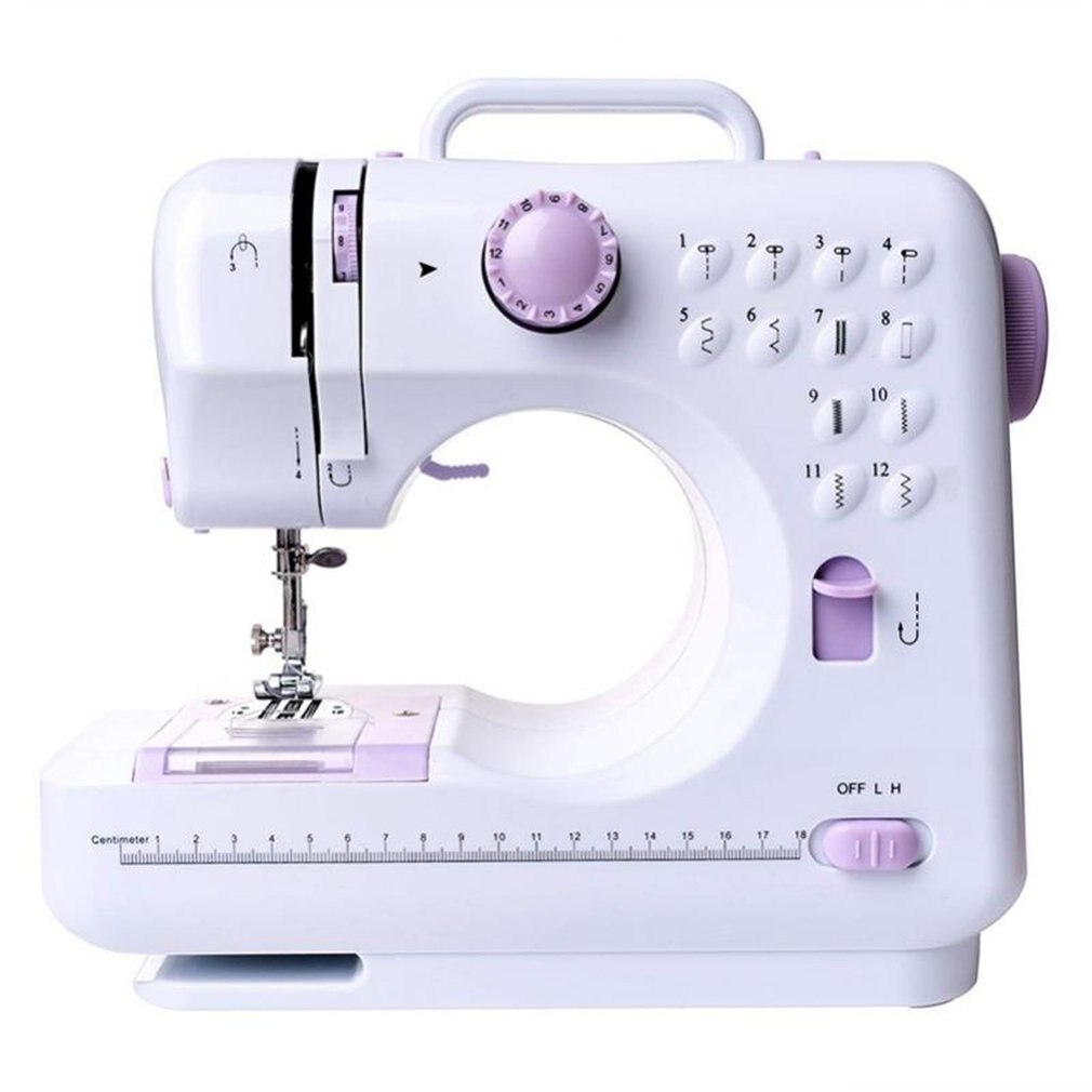 Mini 12 Stitches Sewing Machine Household Multifunction Double Thread And Speed Free-arm Electric Sewing Machine