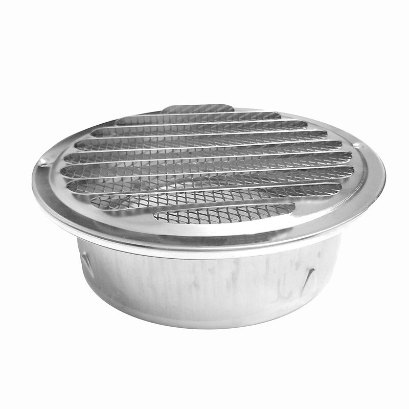 Hthl -6 tums jalusigallerkåpa ventilationshuv väggventiler med inbyggt fly sn mesh  - 304 ventilationsuttag i rostfritt stål: Default Title