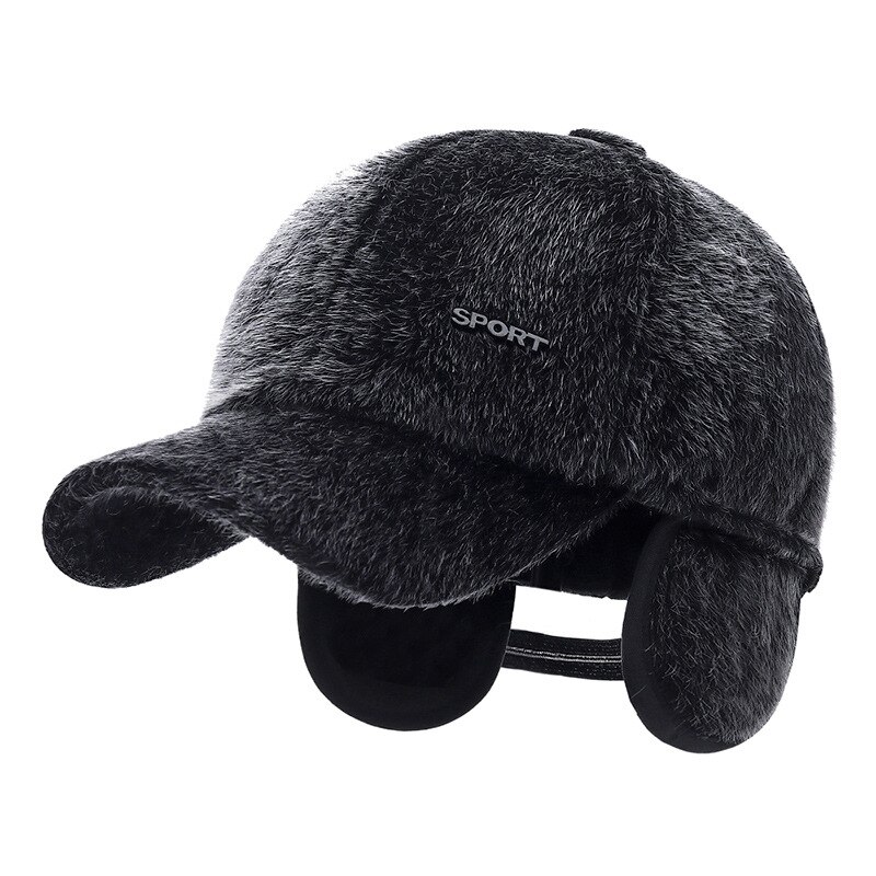 Winter Cap Imitatie Nerts Haar Baseball Cap Mannen Oor Bescherming Snapback Hoed Casquette Gorras Para Hombre Mens Trucker Cap