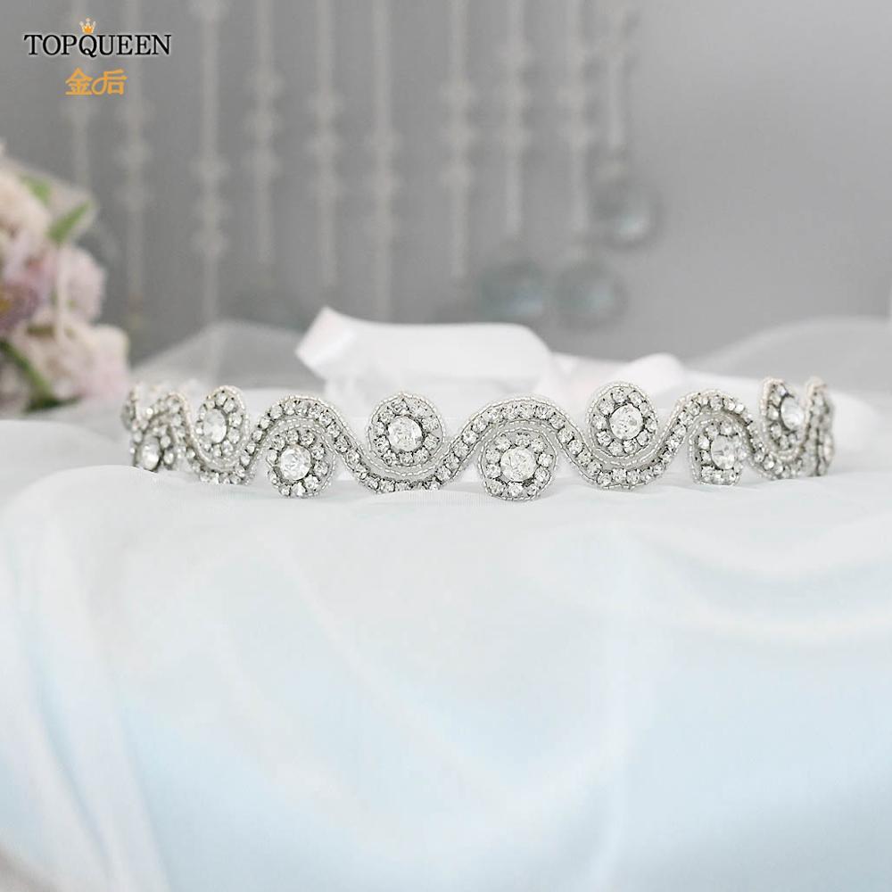 TOPQUEEN S10, cinturón de boda a la , cinturones de lujo ostentosos para mujer, faja enjoyada, cinturón Formal con diamantes de imitación
