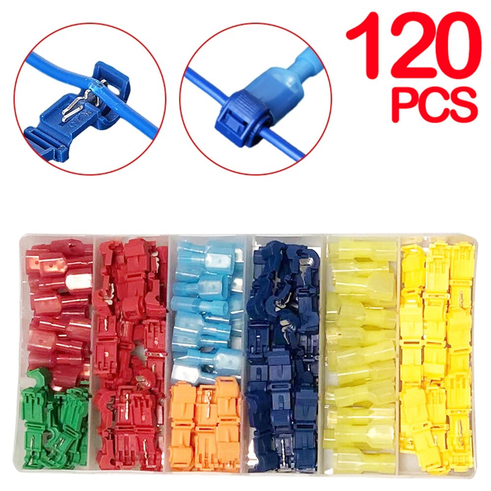 360/120pcs Quick Electrical Cable Connectors Snap Splice Lock Wire Terminal Crimp Wire Connector Waterproof Electric Connector: 120pcs