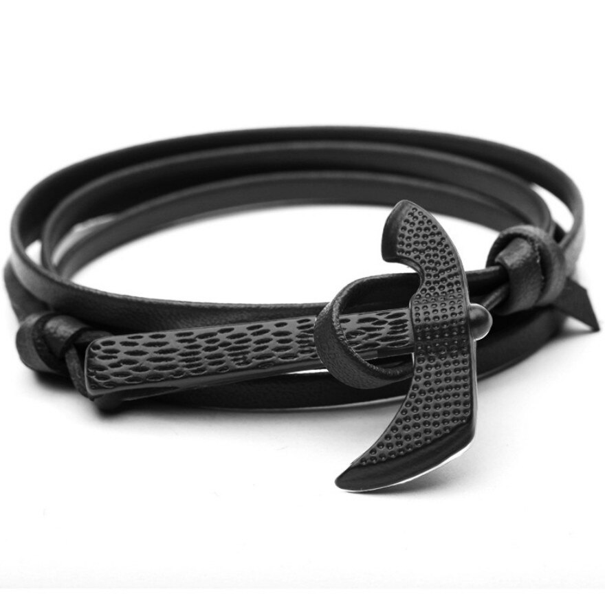 Axt Kopf Anker Manschette Armbänder Männer Überleben Seil Kette Paracord Armbinde Männlichen wickeln Metall Sport Haken