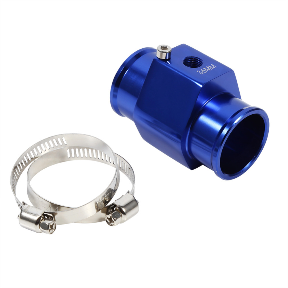 36mm Blue Water Temperature Joint Pipe Temp Sensor Gauge Radiator Hose Adapter