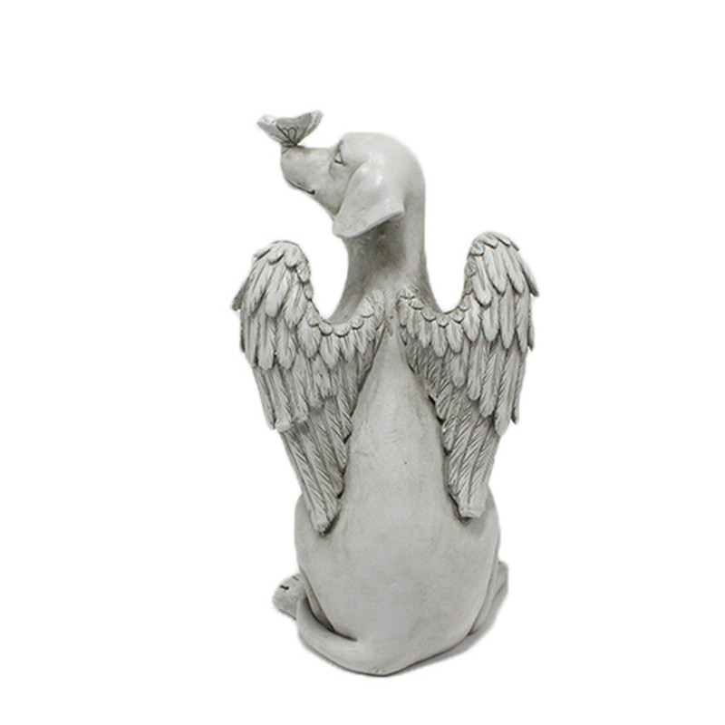 Pet Gravestone Angel Dog Statue Pet Memorial Tombstone Garden Backyard Grave Marker Dog Memorial Stone Dog Remembrance Keepsake