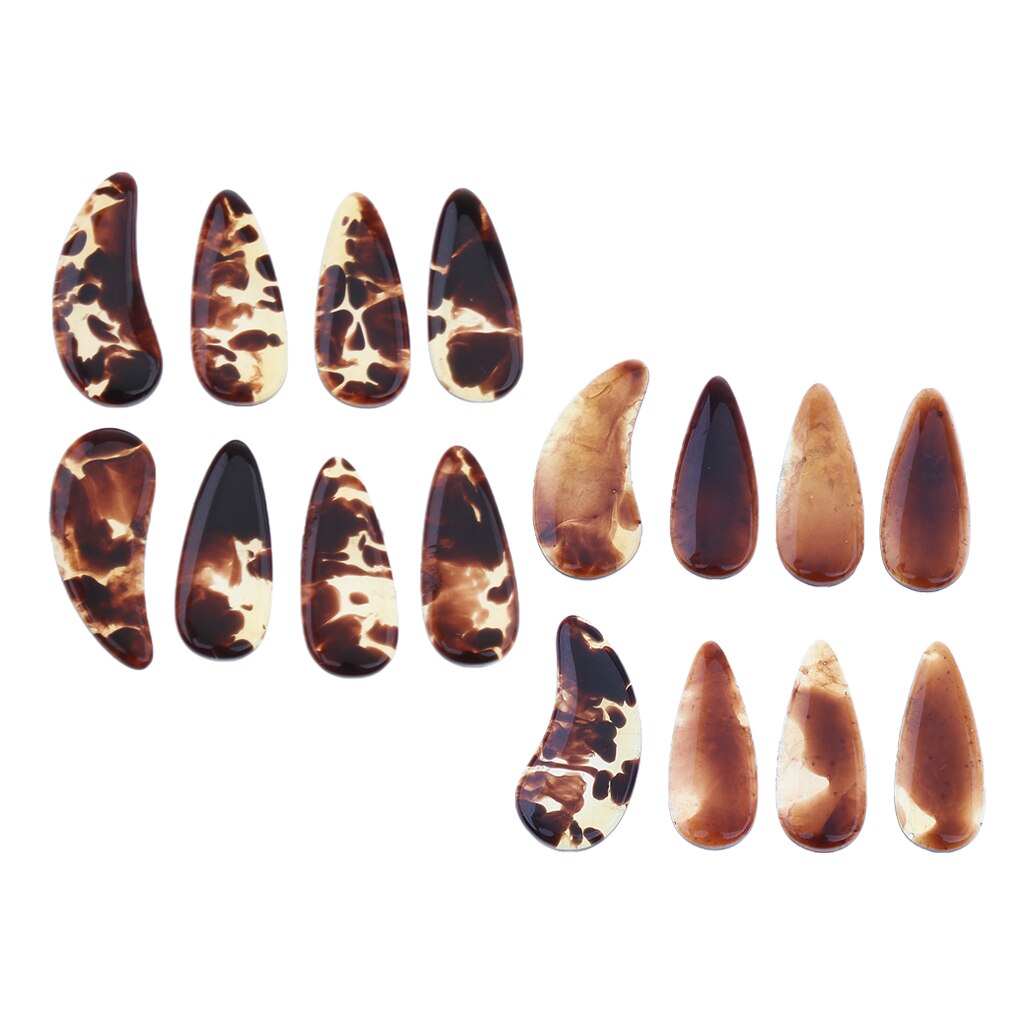 2 pakke guzheng finger plukker med rille bue gu zheng negle pluk fineste