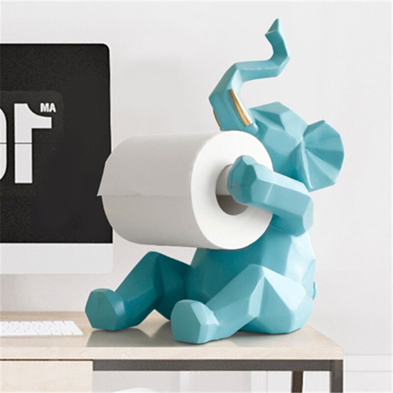 Cute Animal Head Statue Hanging Tissue Holder Toilet Washroom Wall Home Decor Roll Paper Tissue Box Holder Wall Mount A1669