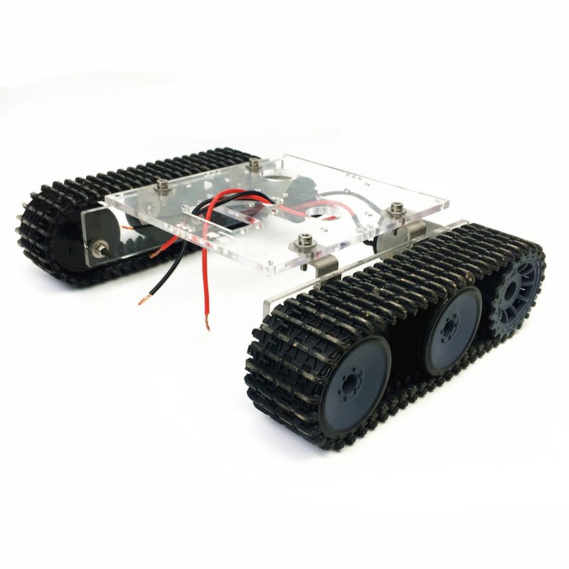 Vasca in acrilico Telaio robot DC9-12V Veicolo Cingolato FAI DA TE Arduino Smontato kit di Accessori