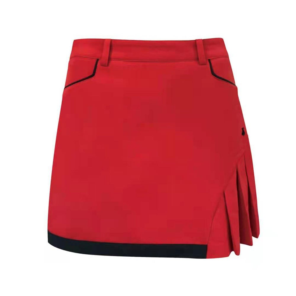 Golf Kleding Zomer Korte Rok Tennis Rok Comfortabel En Ademend A-lijn Korte Rok Golf Mode Korte Rok: Rood / L