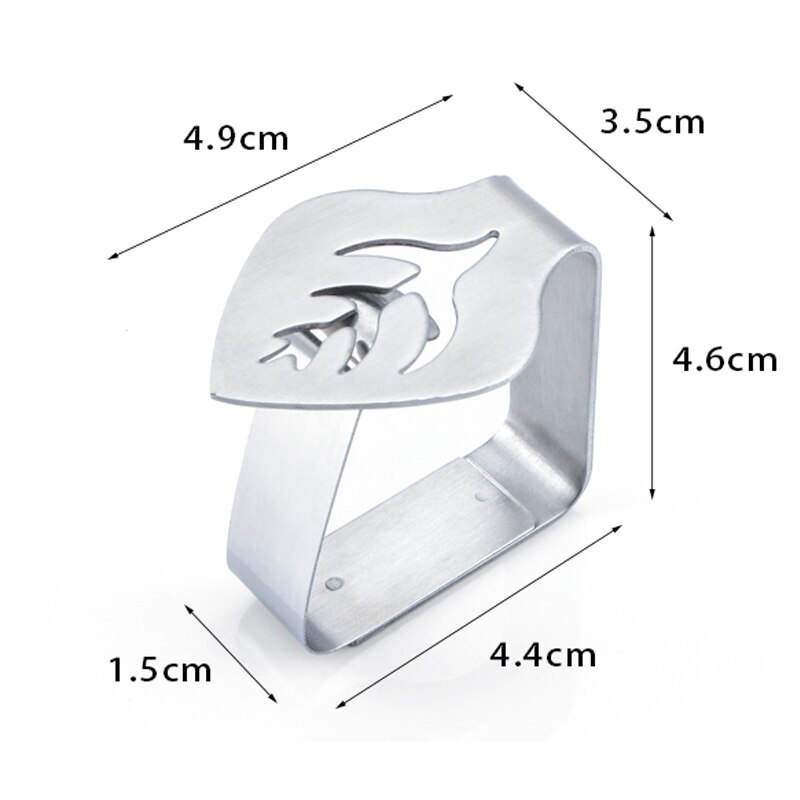 1pcs Stainless Steel Table Cloth Clamp Leaf Shaped Dining Room Tablecloth Holder