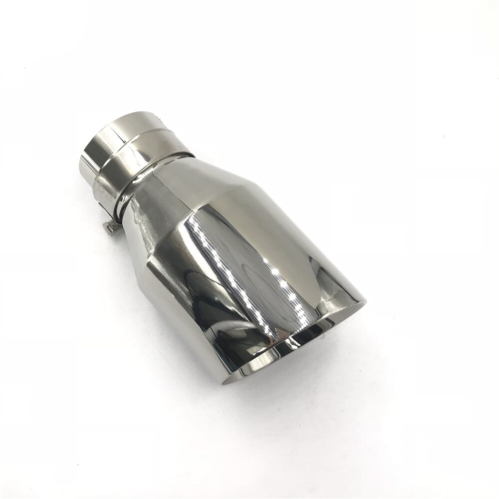 oben schräg schneiden Universal- Spitze Auto Auto Auspuff Tipp 304 Edelstahl Chrom Rohr