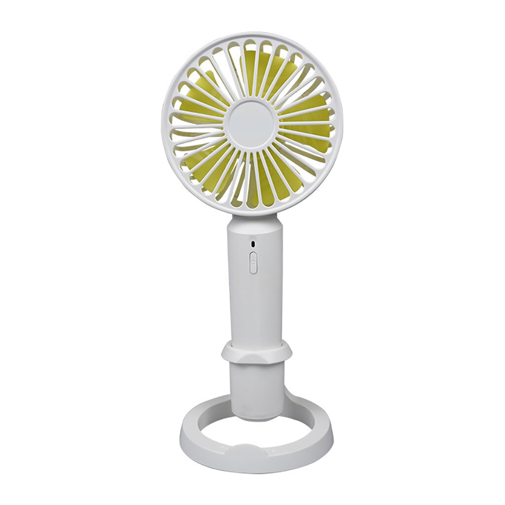 Usb Oplaadbare Mini Handheld Desk Fan Verstelbare Snelheid Voor Thuis En Reizen Draagbare Koeler Ventilator Voor Outdoor: Yellow