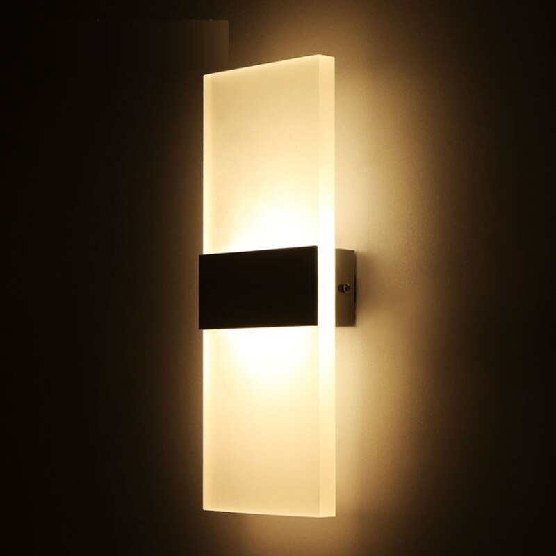Mini led Acryl Wandlamp AC85-265V Blaker Lamp Warm wit Slaapkamer Woonkamer Indoor Trap Spiegel Licht Lampara De Pared