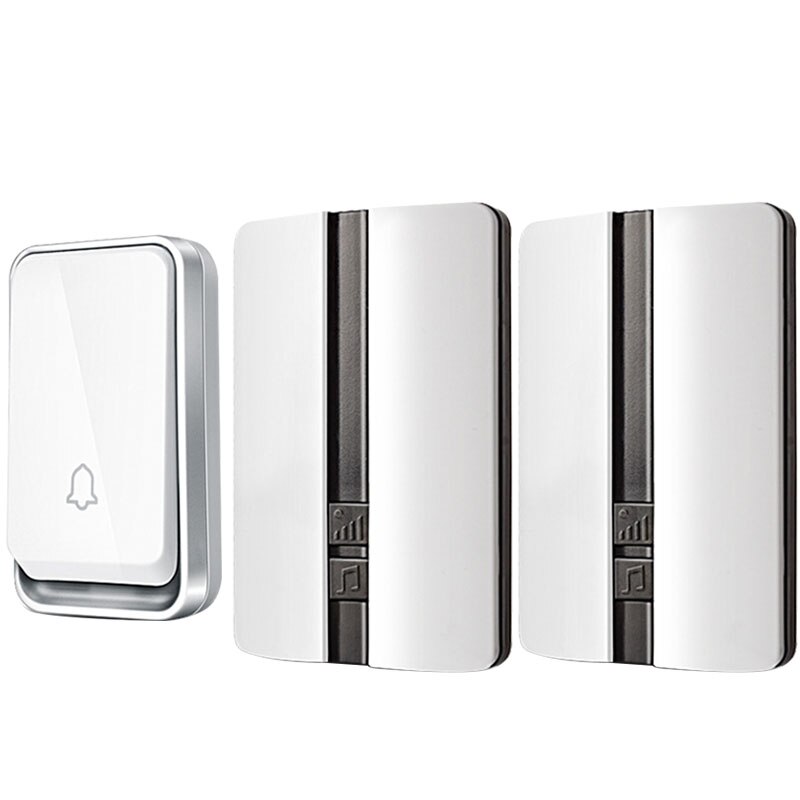 Self Generation Wireless Doorbell Home Smart Electronic Remote Control Long Distance No Battery Cordless Doorbell: Option 4 / EU plug
