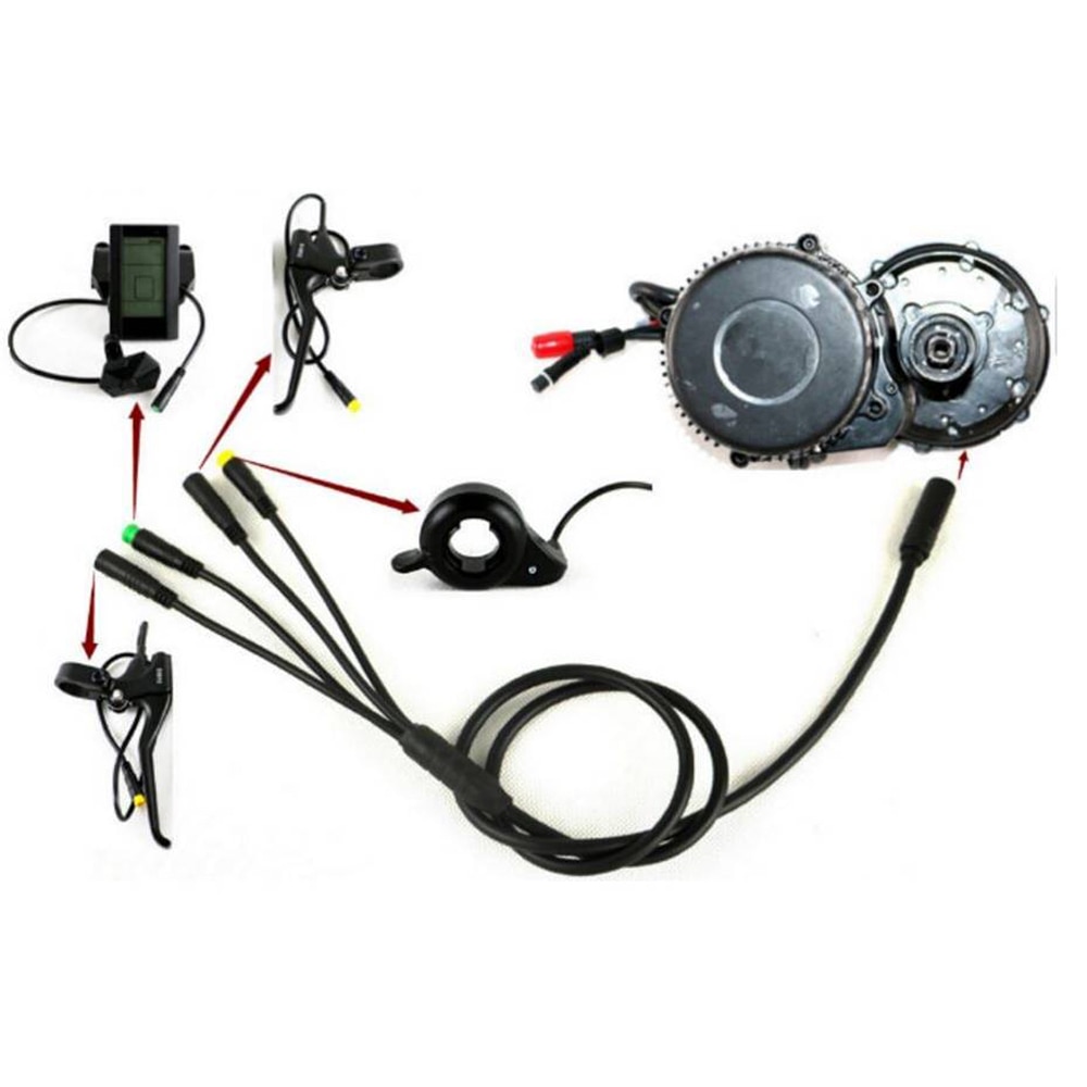 Bafang Elektrische fiets Motor centrale gedreven kit eb-bus kabel BBS motor EB-Bus 1T4 BBS01/02 BBSHD Elektrische Fiets Accessoires