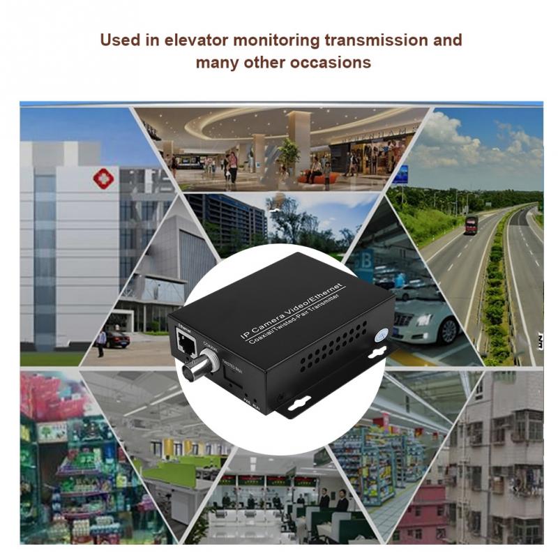 Anpwoo 1Pair Ethernet IP Extender Over Coax HD Network Kit EoC Coaxial Cable Transmission Extender for Security CCTV Cameras