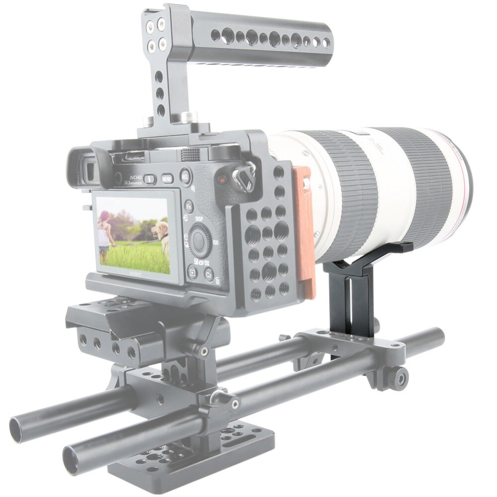 NICEYRIG-Soporte de lente de enfoque para cámara DSLR, sistema de varilla de 15mm, soporte de hombro, accesorios de abrazadera de varilla de 15mm