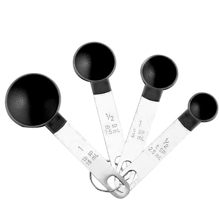 4pcs/Set Graduated Measuring Spoon Cup Stainless Steel PP Baking Measurement Tool Measuring Spoon: 05