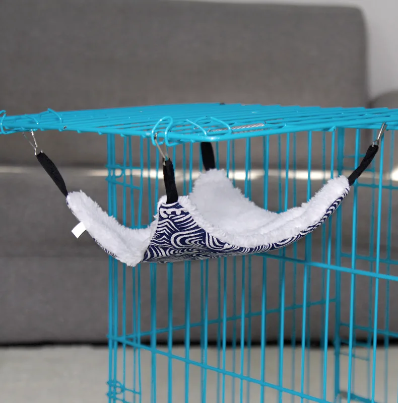 Warme Plüsch Hamster Hängematte Kleintier Doppels chicht verdicken Schlafsack Nest Haustiere Ratte Eichhörnchen hängen KäFeige Haus: M / Pflaume