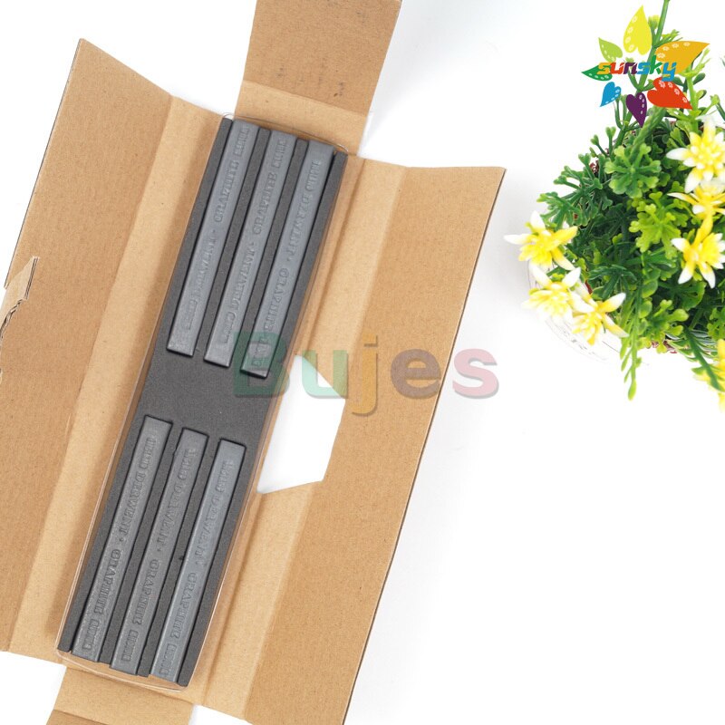 Derwent Natural Graphite Stick,Light Medium Dark,Use flat to cover large areas ,Easily blended,Naturally water-soluble