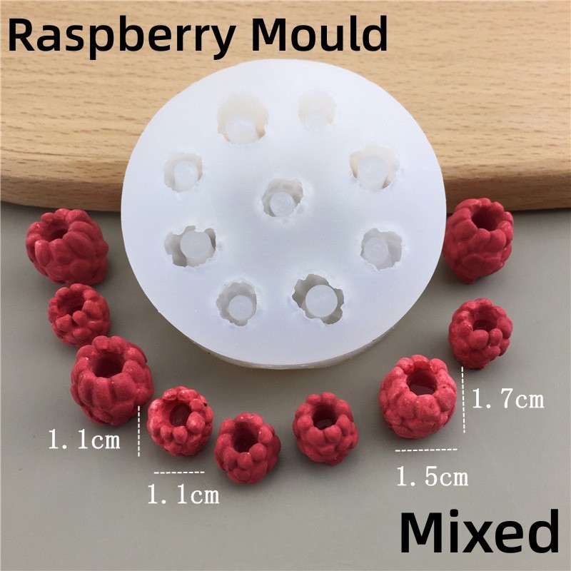 Nuova simulazione candela di frutta stampo in silicone 3D mirtillo lampone a forma di fondente stampo fai da te cioccolato stampo da forno strumento di decorazione della torta: verde militare