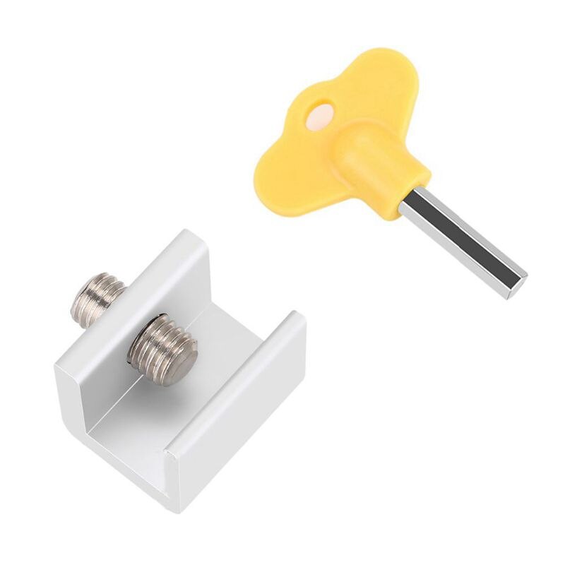 4 juegos de cerraduras de ventanas correderas ajustables de aluminio + marco para puerta de plástico cerradura de seguridad con llaves cerradura de seguridad para oficina en casa