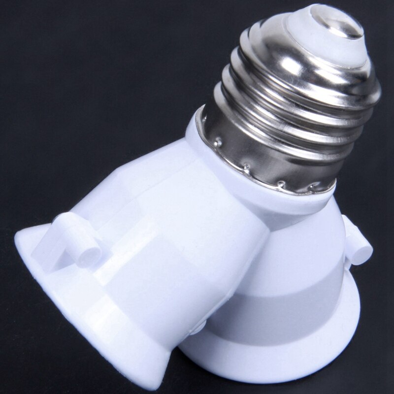10 Pcs E27 to E27 Light Lamp Bulb Socket Y Shape 2 Splitter Convertor