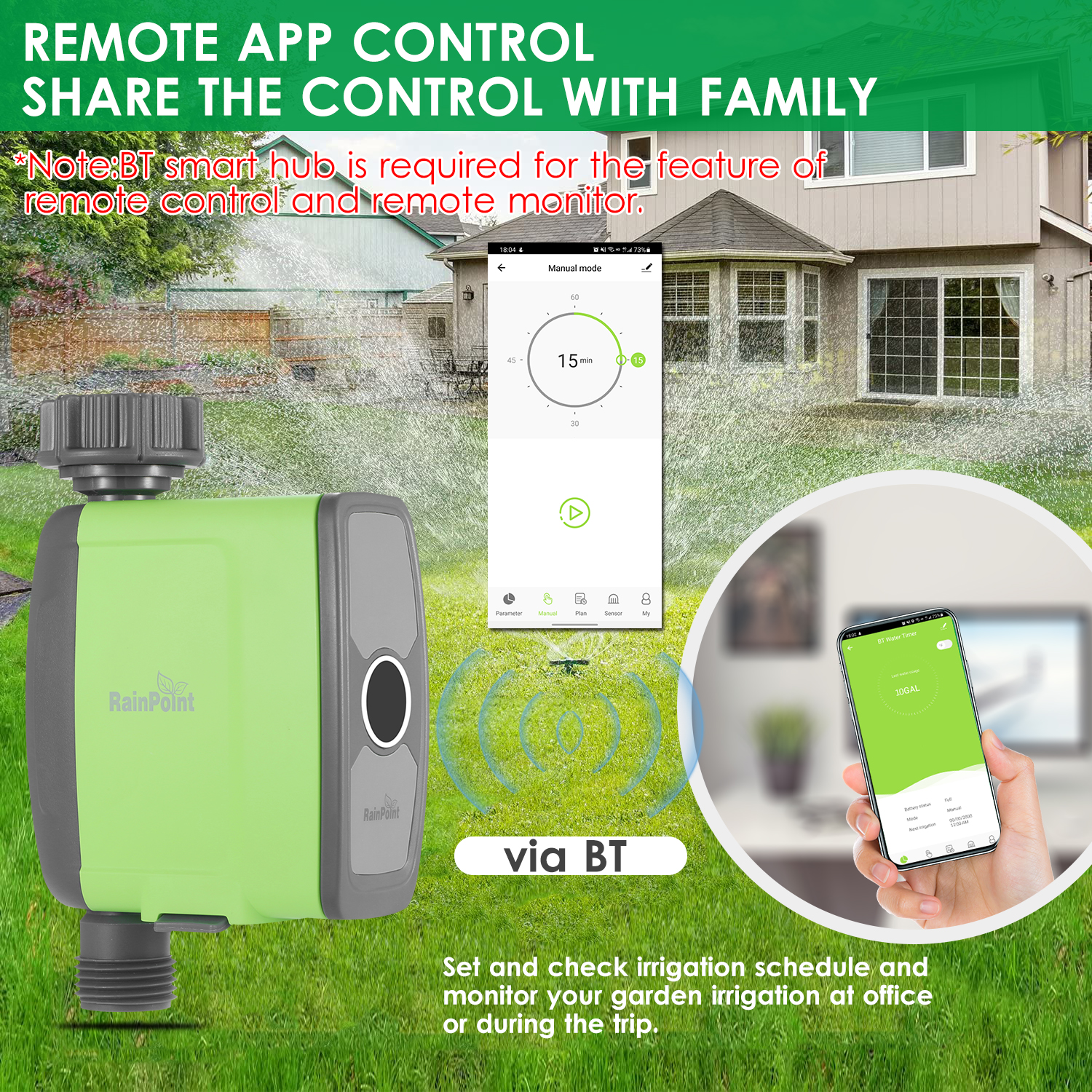 Programmierbare BT Wasser Timer Schlauch Wasserhahn Timer Outdoor-Batterie Betrieben Wasser Flow Meter Automatische Bewässerung Sprinkler System