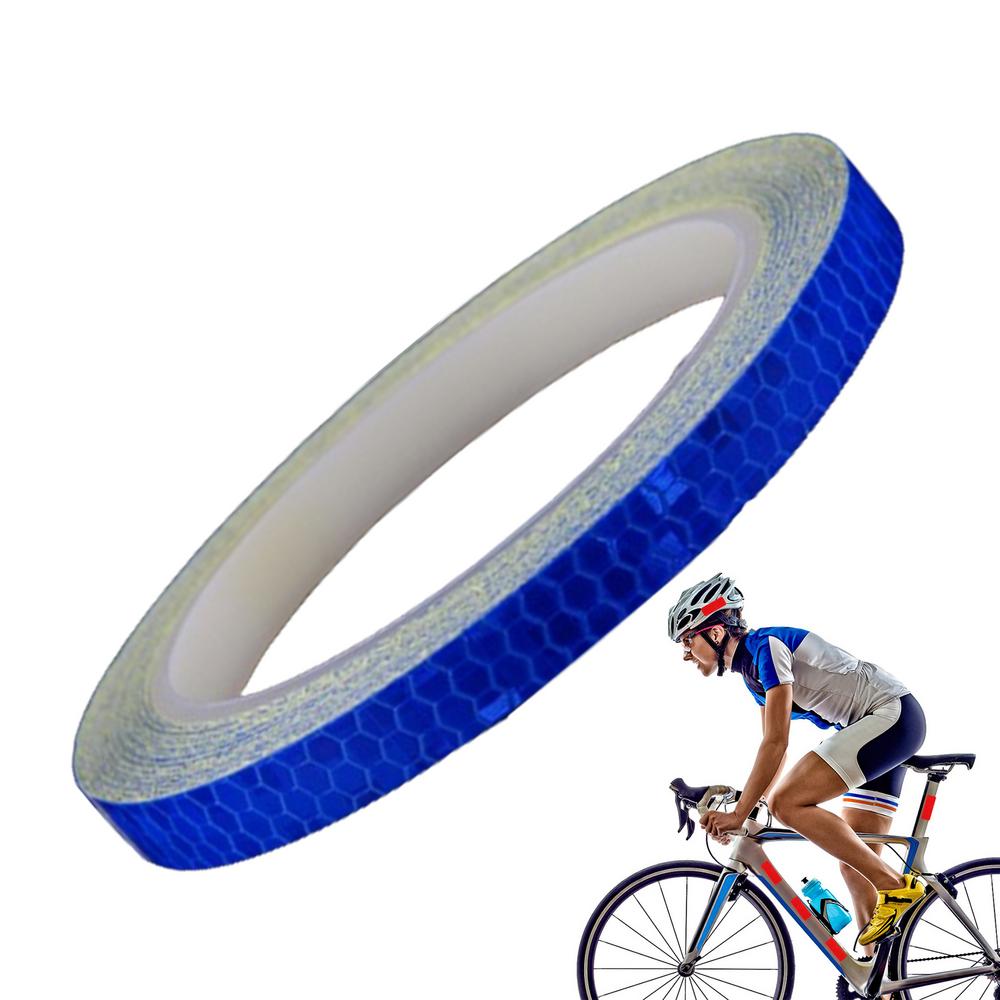 Cinta reflectante para bicicletas, pegatinas de tiras reflectantes, cinta de advertencia de seguridad autoadhesiva impermeable de alta visibilidad para vehículos: Azul