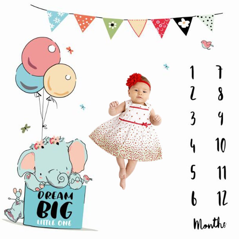 Infant Photography Props Nordic Baby Days Months Years Photo Background Cloth Blanket Child Room Decoration 100*100CM
