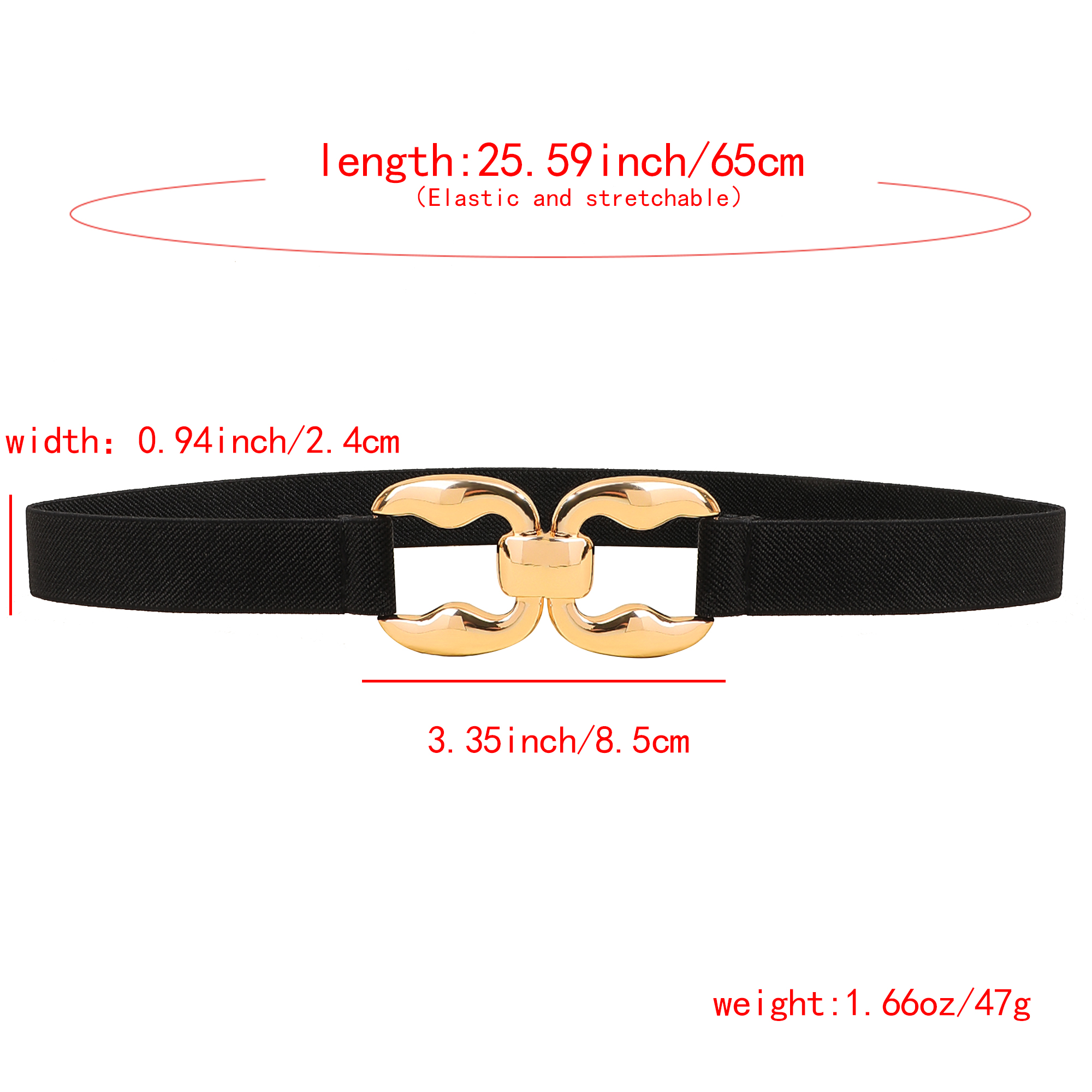 Accesorios de con cinturón elástico vintage, accesorios con un vestido para mujer con cintura alta