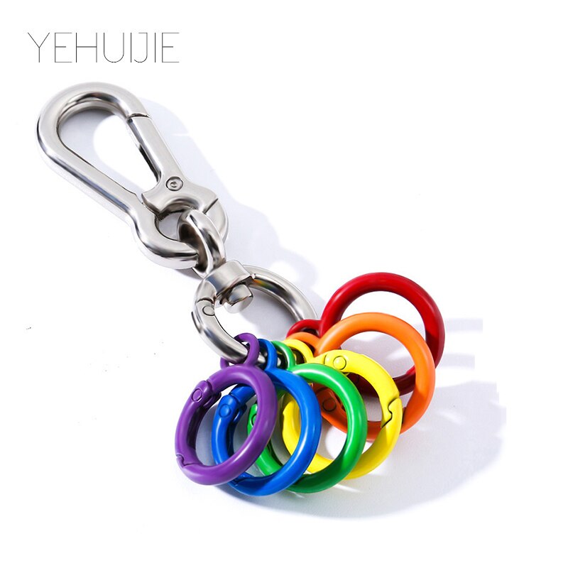 Metal Keychain Hook Key Chain Car 1 Piece Zinc Alloy DIY Cute Style Luggage Car Key Ring Opening Ring Lesbian Gay Key Ring