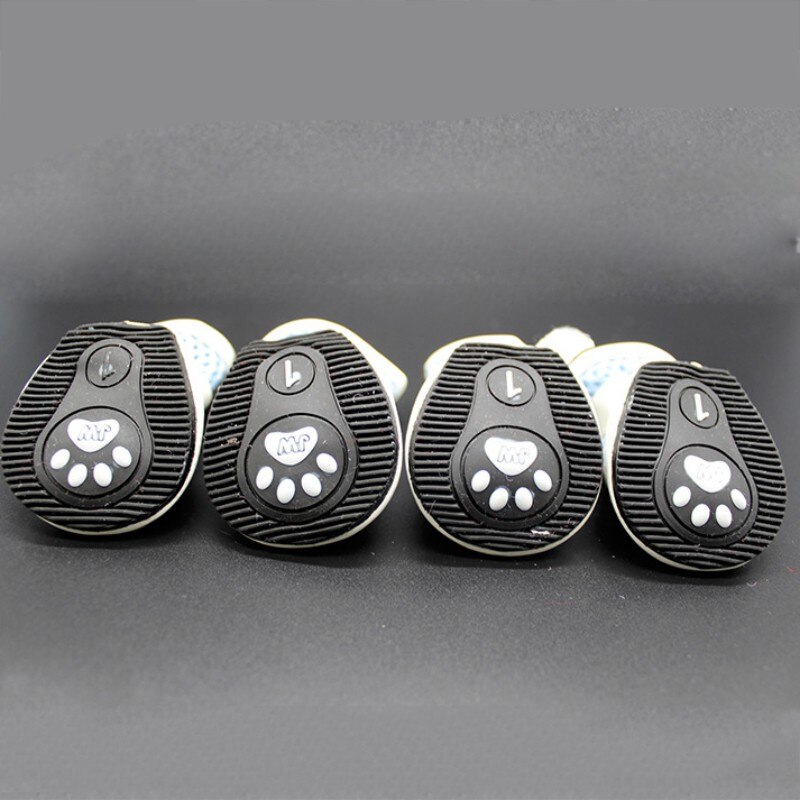 4Pcs Pet Dog Shoes Dog Booties Mesh Zipper Dog Shoes Puppy Sneakers Pet Sport Shoes For Small Dog Shoes /1