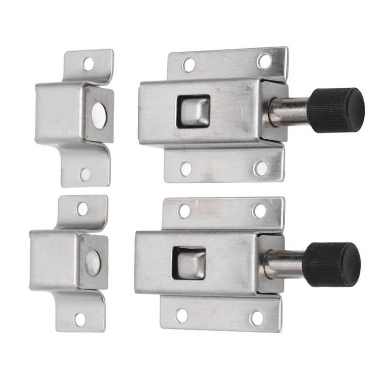 Automatic Spring Lock Door Stainless Steel Solid Anticollision for Security