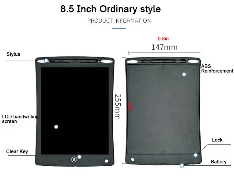 4.5/8.5/12in LCD Electronic Writing Tablet Digital Drawing Handwriting Pad Message Sketch Teaching Graphics tablet Kids