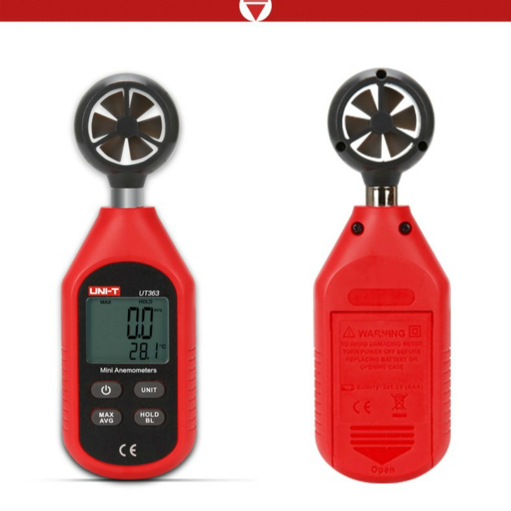 Handheld Anemometer Digital Wind Speed Measurement Temperature Tester LCD Display Air Flow Speed Wind Meter UNI-T UT363