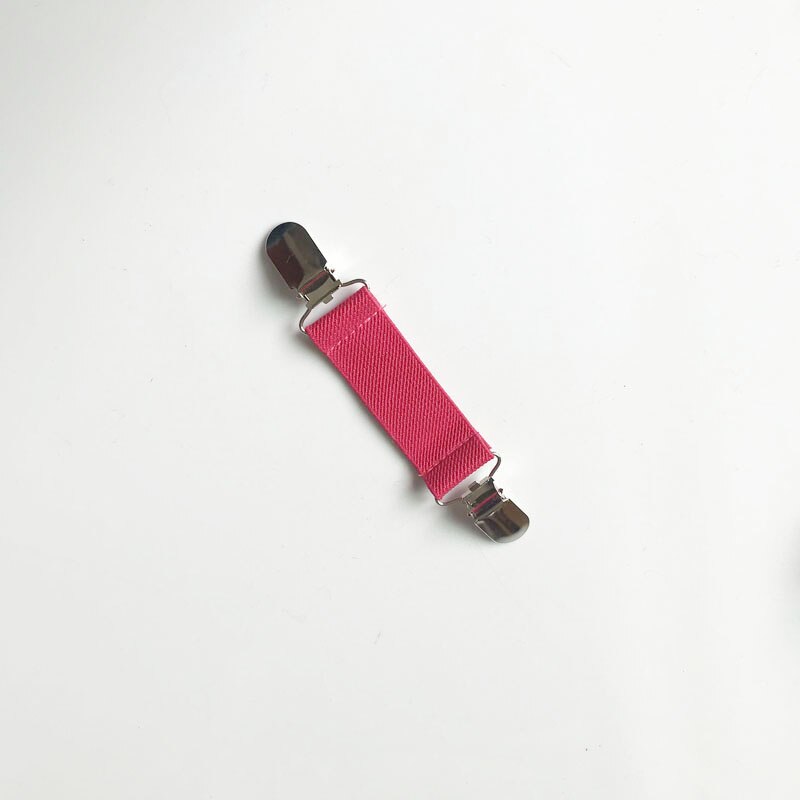 Metal Elastic Dress Pants Clips Non-Slip Garment Waistband Extender Clothes Clip Multifunction For Fixed Bed Sheet Sofa Goloves: bright rose red