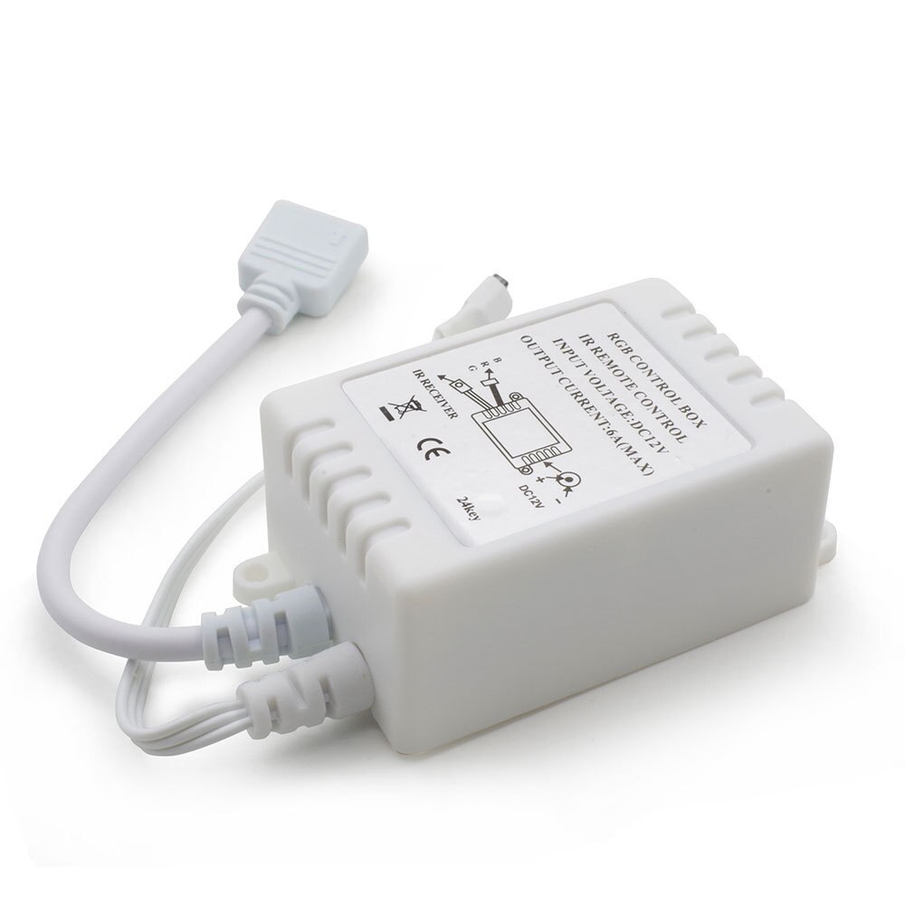 BLYN LED RGB Controller Dimmer 4Pin DC5V 12V 24V 6A Mini 24/44 Key IR Remote Controler Wireless For 5050 3528 RGB LED strips