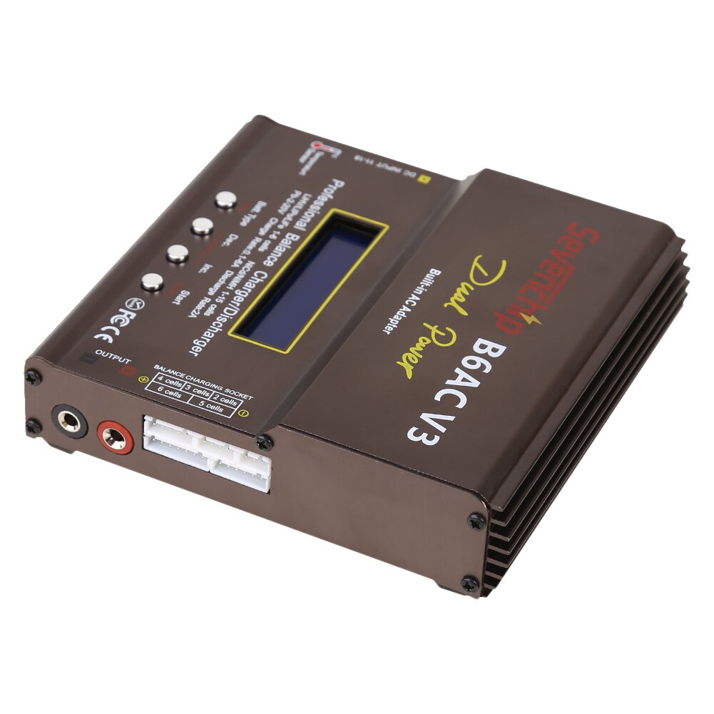Imax-carregador de bateria b6ac v3 80w, bateria nimh, lipo, li-ion, ni-cd, helicóptero digital, controle remoto, adaptador de energia