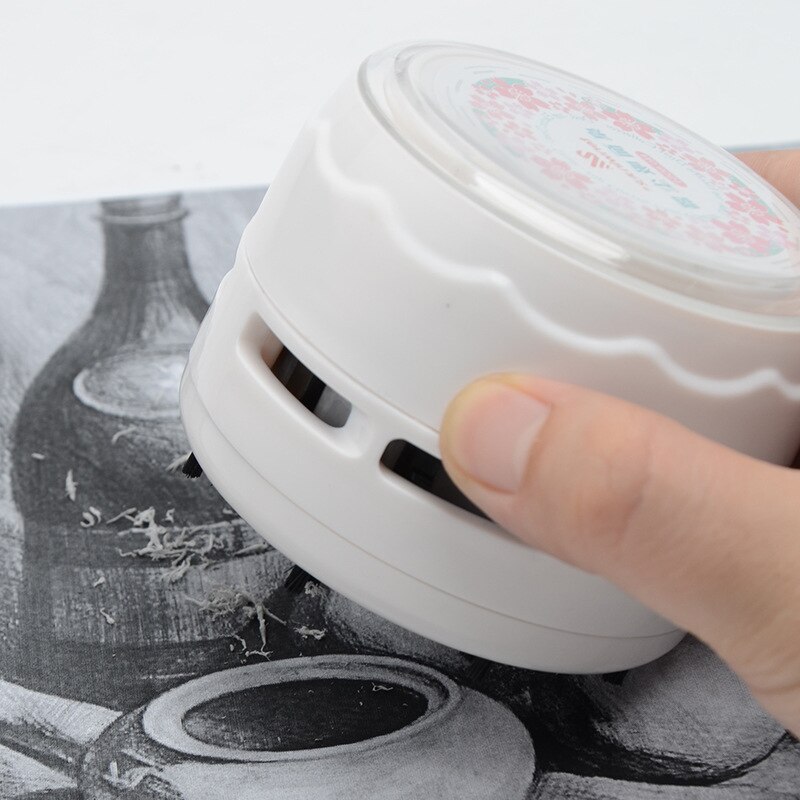 Electric Mini Vacuum Cleaner Cute Desktop Pencil Shavings Cleaner Keyboard Dust Collector For Classroom Office School Supplies