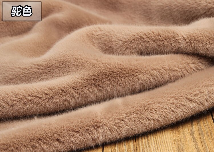1400G Verdikte Diy Imitatie Nerts Bont Pluche Stof Voor Teller Kledingstuk Homedecor Kunstmatige Wol Fluwelen Stof 0.5X1.6M: camel