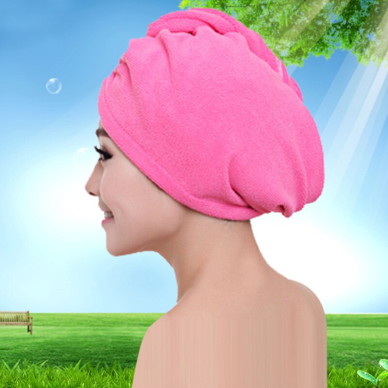 Turbante para el pelo húmedo de mujer, gorro estilo toalla de secado rápido para el cabello húmedo, en colores diferentes, 1 unidad: rose red