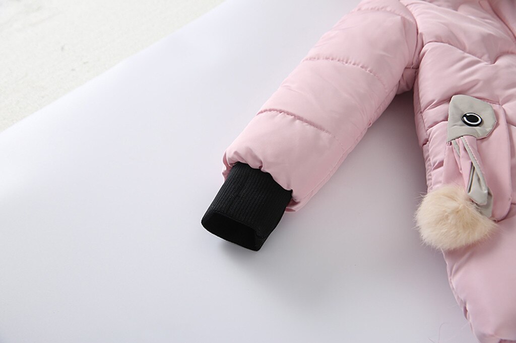 Crianças meninas dos desenhos animados do bebê inverno com capuz para baixo casaco jaqueta outwear acolchoado roupas de algodão engrossado casaco blusão