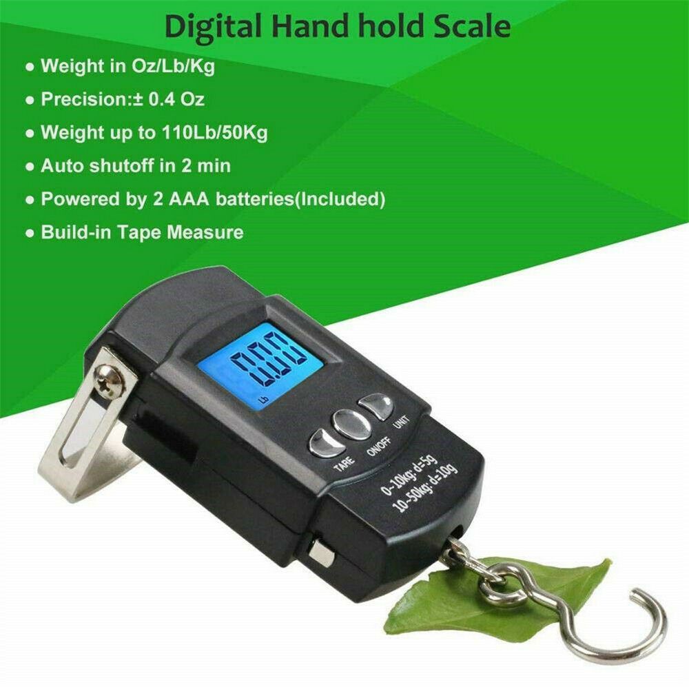 Digital Fish Scale Portable Luggage Weight Scale Electronic digital scale luggage scale portable LCD handheld tape measure