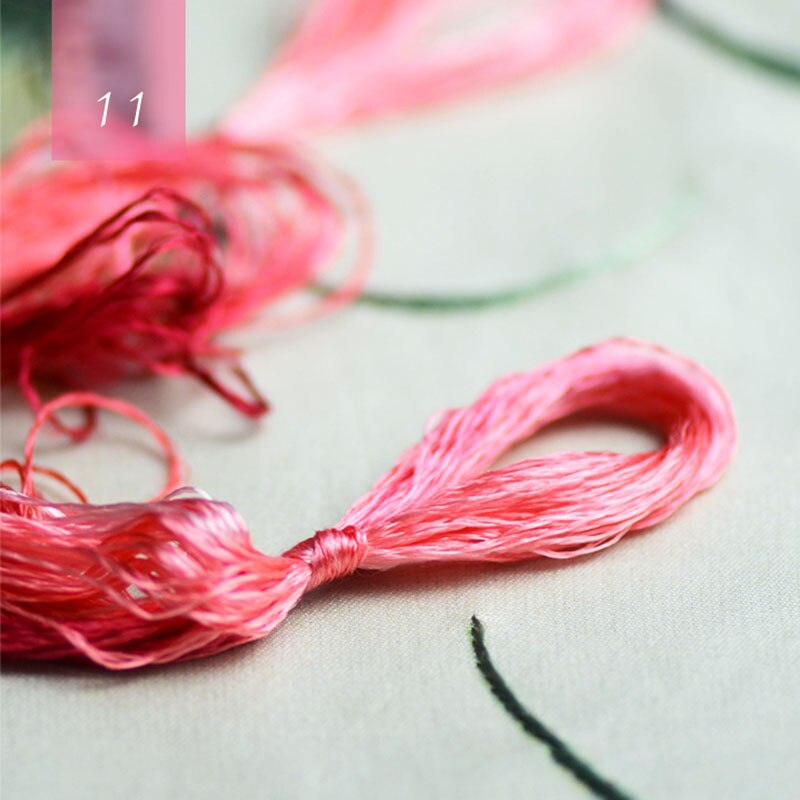 gradient 100% silk embroidery Suzhou embroidery thread silk hand embroidery 14 colors 20meters/ pcs: 11