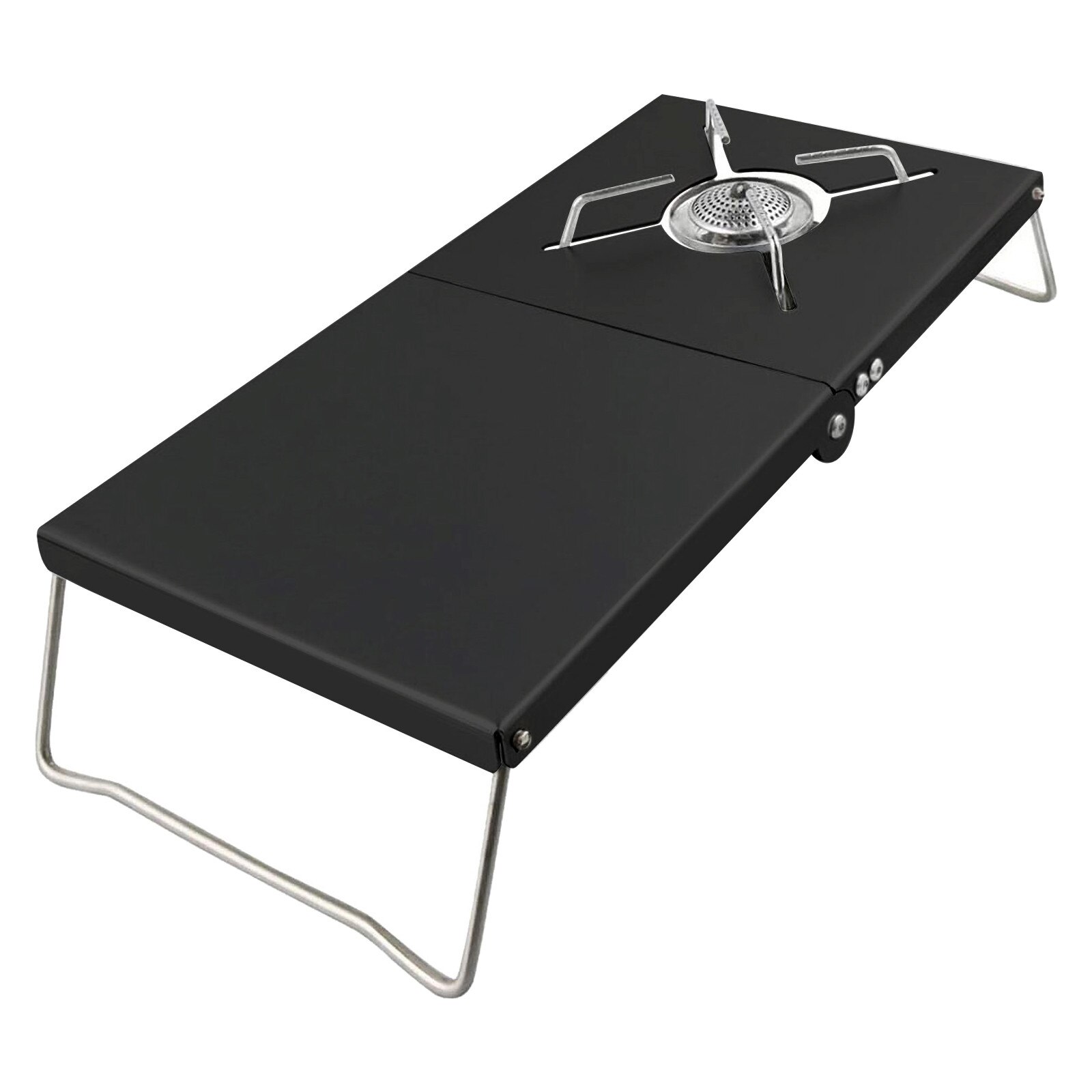 Tovelent Wärme Tisch Für Einzel Brenner 1 Einheit Multi-zweck Klapp Leichte Bbq Faltbare Grill Kochen Ich bin Freien Werkzeuge: Schwarz