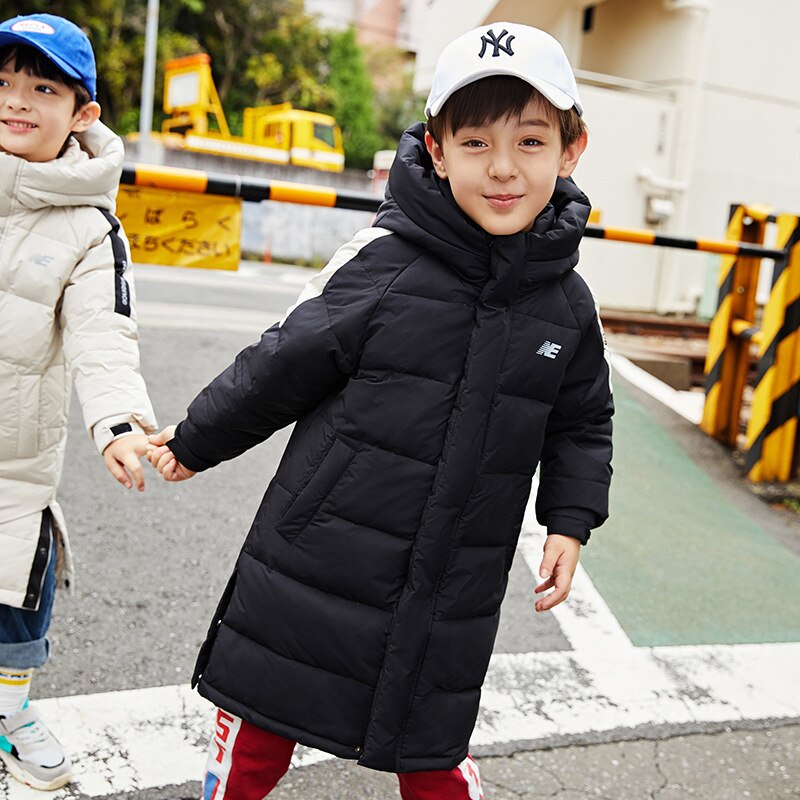 -30 grad freundlicher Mädchen Jungen Winter Jacke 4-12Jahre Lange Stil Jungen Unten Mantel Warme Mit Kapuze Verdicken Oberbekleidung freundlicher Parkas