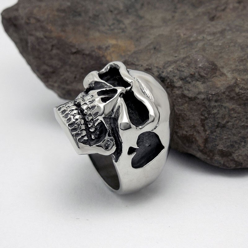 Zorcvens Gothic Heren Rvs Cool Skull Ring