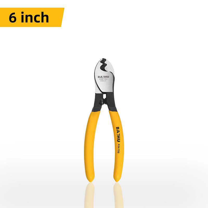 Insulated Cable Cutter Electrician Pliers Shock Wire Stripper Tool Pliers Cable Scissors: Beige