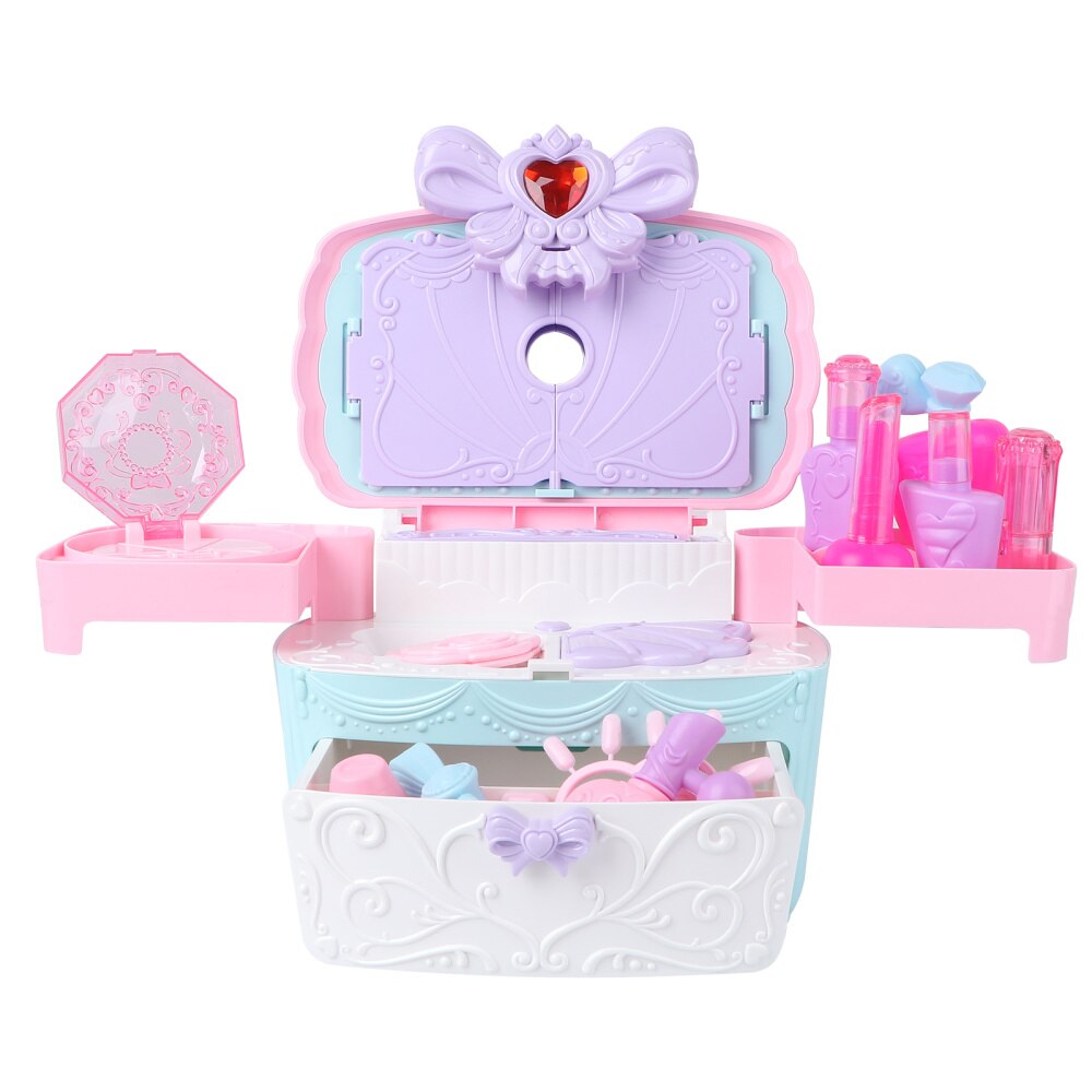 1 Set Cosmetic Box Toy Music Toy Suitcase Toy for Children Girl: Default Title